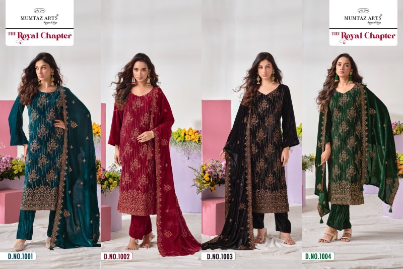 Royal Chapter By Mumtaz Arts Crush Velvet Dress Material